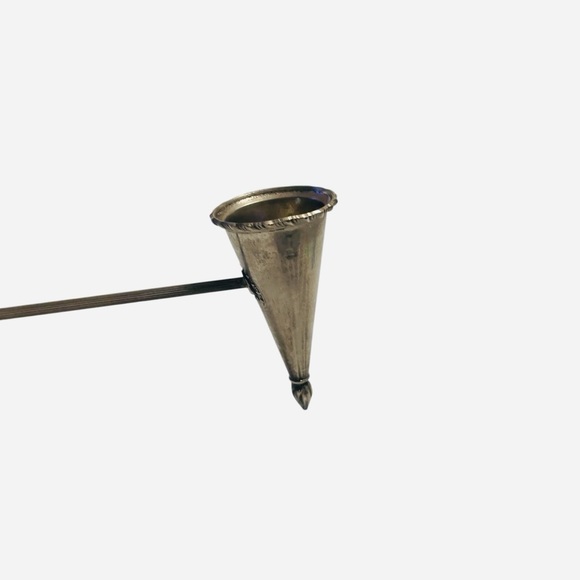 Candle Snuffer 16.5 Long & Elegant Victorian Silver Plated Bovine bone ca.1900 - Picture 6 of 10